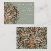 Rustic Barn Wood Folk Art Swirly Girly Tree Visitekaartje (Voorkant / Achterkant)