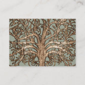 Rustic Barn Wood Folk Art Swirly Girly Tree Visitekaartje (Achterkant)