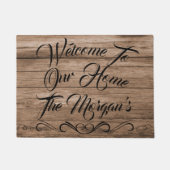 Rustic Barn Wood Foto Small Welcome Mat (Voorkant)