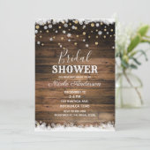 Rustic Barn Wood Gold Silver Winter Vrijgezellenfe Kaart (Staand voorkant)