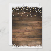 Rustic Barn Wood Gold Silver Winter Vrijgezellenfe Kaart (Achterkant)