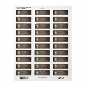 Rustic Barn Wood Herfst Floral Mason Jar Adres Etiket (Full Sheet)