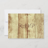 Rustic Barn Wood Horse Wedding RSVP-kaarten RSVP Kaartje (Achterkant)