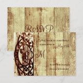 Rustic Barn Wood Horse Wedding RSVP-kaarten RSVP Kaartje (Voorkant / Achterkant)