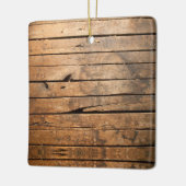Rustic Barn Wood Keramisch Ornament (Links)
