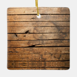 Rustic Barn Wood Keramisch Ornament