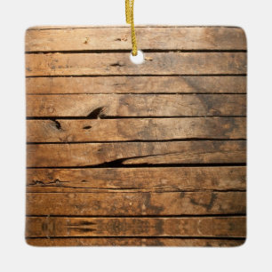 Rustic Barn Wood Keramisch Ornament
