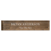 Rustic Barn Wood Kijk Naambordje (Voorkant)