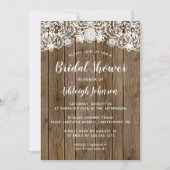 Rustic Barn Wood Lace Calligraphy Vrijgezellenfees Kaart (Voorkant)