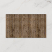 Rustic Barn Wood Lace Calligraphy Wedding Website Informatiekaartje (Achterkant)