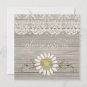 Rustic Barn Wood Lace Floral Post Wedding Kaart (Voorkant)