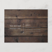 Rustic Barn Wood & Lace Romantic Save the Date Aankondigingskaart (Achterkant)