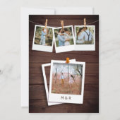 Rustic Barn Wood Lace String Lights Kaart (Achterkant)