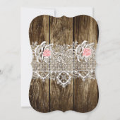 Rustic Barn Wood & Lace Vrijgezellenfeest Kaart (Achterkant)