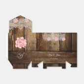 Rustic Barn Wood & Lace Wedding Bedankdoosjes (Uitgevouwen)