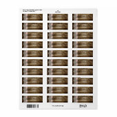 Rustic Barn Wood & Lace Wedding Return Address Etiket (Full Sheet)