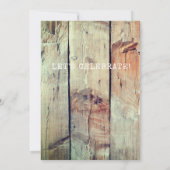 Rustic Barn Wood & Lantern 50th Birthday Party Kaart (Achterkant)