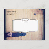Rustic Barn Wood Latch Save the Date Briefkaarten (Achterkant)