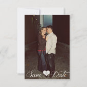 Rustic Barn Wood Mason Jar Save the Date (Achterkant)