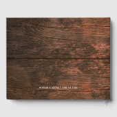 Rustic Barn Wood Mason Jar String Lights Wedding Gastenboek (Achterkant)