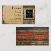 Rustic Barn Wood met Graffiti Window Visitekaartje (Voorkant / Achterkant)