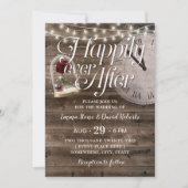 Rustic Barn Wood na sprookjeshuwelijk Kaart (Voorkant)