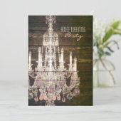 Rustic Barn Wood paarse franse kroonkandelaar Kaart (Staand voorkant)