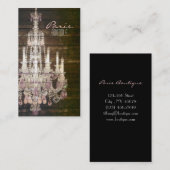 Rustic Barn Wood paarse franse kroonkandelaar Visitekaartje (Voorkant / Achterkant)