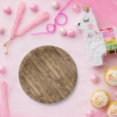 Rustic Barn Wood Papieren Bordje (Feest)