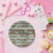 Rustic Barn Wood Papieren Bordje (Feest)