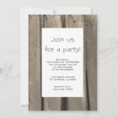 Rustic Barn Wood Party Kaart (Voorkant)