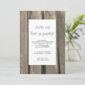 Rustic Barn Wood Party Kaart (Staand voorkant)
