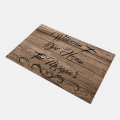 Rustic Barn Wood Photo Large Welcome Mat (Schuin)