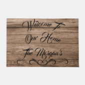 Rustic Barn Wood Photo Large Welcome Mat (Voorkant)