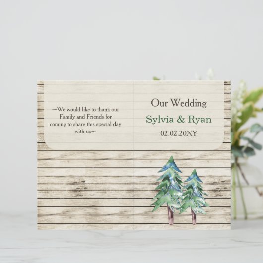 Rustic Barn Wood Pine Wedding (Staand voorkant)