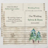 Rustic Barn Wood Pine Wedding (Voorkant / Achterkant)