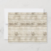 Rustic Barn Wood Pine Wedding Kaart (Achterkant)