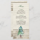 Rustic Barn Wood Pine Wedding Menu (Voorkant / Achterkant)