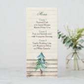 Rustic Barn Wood Pine Wedding Menu (Staand voorkant)