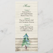 Rustic Barn Wood Pine Wedding Menu (Voorkant)