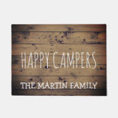 Rustic Barn Wood Plank gepersonaliseerd | Happy Ca Deurmat (Voorkant)