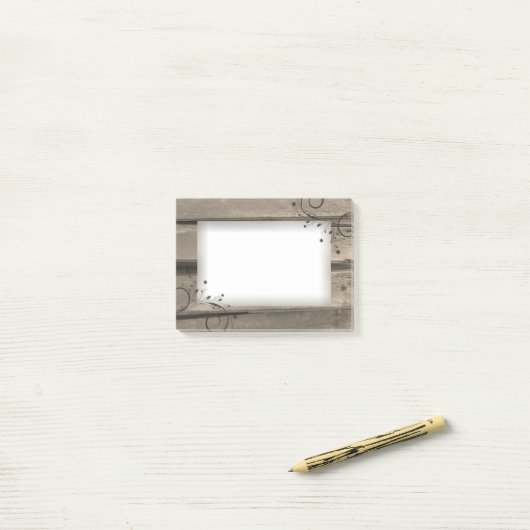 Rustic Barn Wood Post-it® notes (Op bureau)