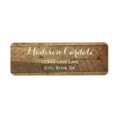 Rustic Barn Wood Return Address Labels (Voorkant)