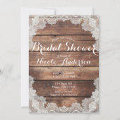 Rustic Barn Wood Romantische kant Vrijgezellenfees Kaart (Voorkant)