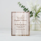 Rustic Barn Wood Save the Date (Staand voorkant)