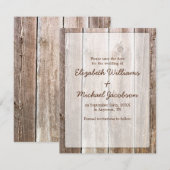 Rustic Barn Wood Save the Date (Voorkant / Achterkant)