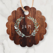 Rustic barn wood script country Wedding Bedankt Bedankjes Labels (Achterkant)