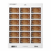 Rustic Barn Wood Scroll Wedding Adresetiketten Etiket (Full Sheet)