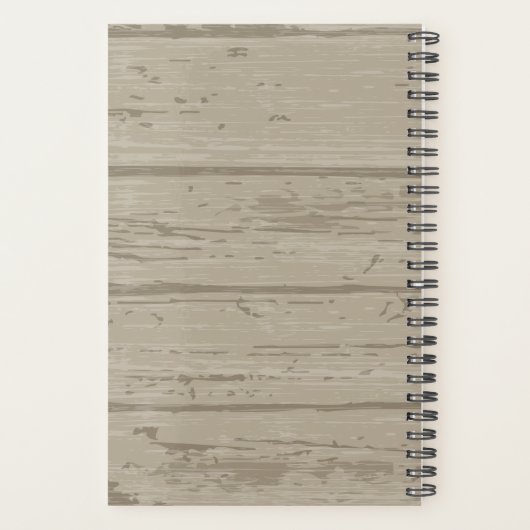 Rustic Barn Wood Sinaasappel Gerber Daisy Mason Ja Planner (Achterkant)