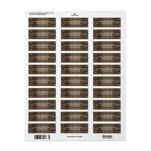 Rustic Barn Wood Snowflakes Winter Weddenschap Etiket (Full Sheet)